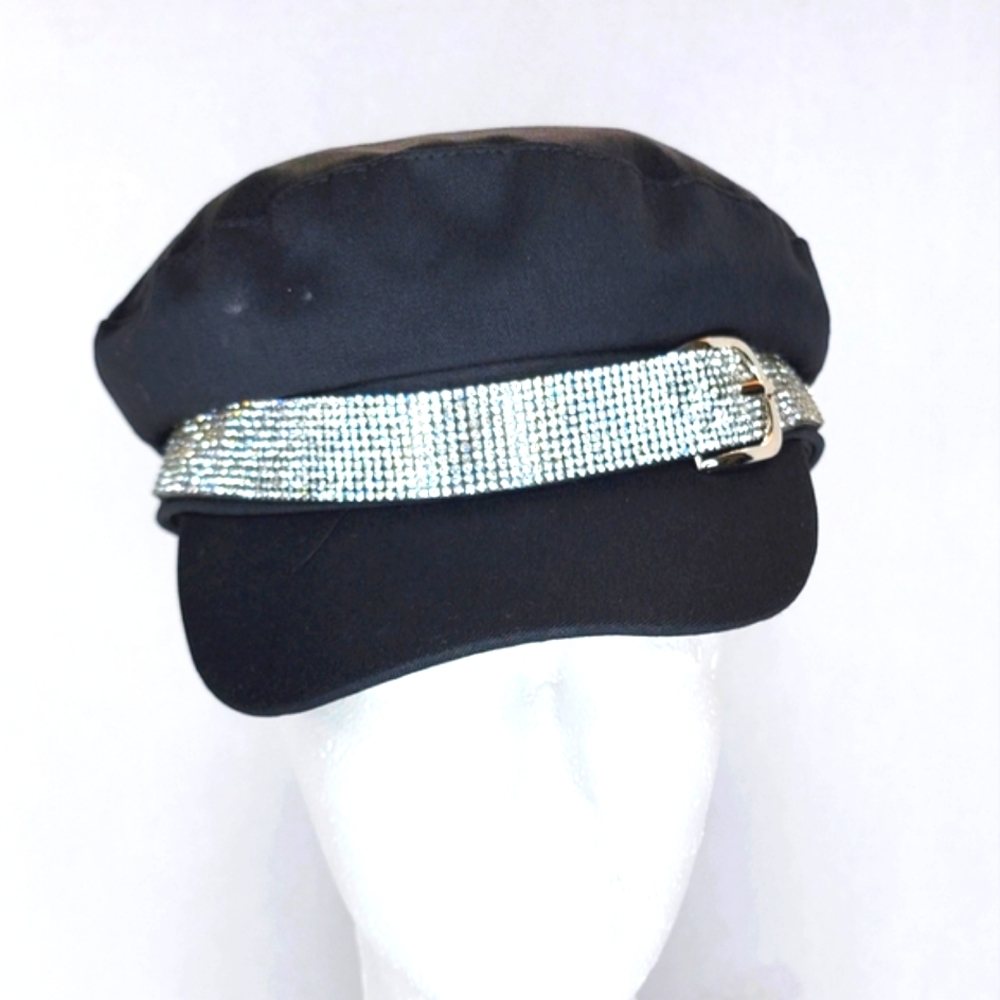 ``H25666 NNT Black Capital Cap with Bling Band